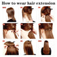 24-Inch 16 Clips Hair Extensions | Long Straight Hairstyle | Synthetic Heat Resistant