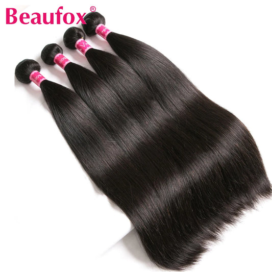 Beaufox Peruvian Hair Bundles | Straight Human Hair Extension Weave 8-30 Inches