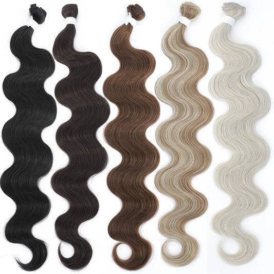 Body Wave Hair Bundles | Synthetic Hair Extensions Thick Ponytail