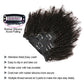 Maxine Afro Kinky Curly Clip-In Human Hair Extension Bundles | Natural Black